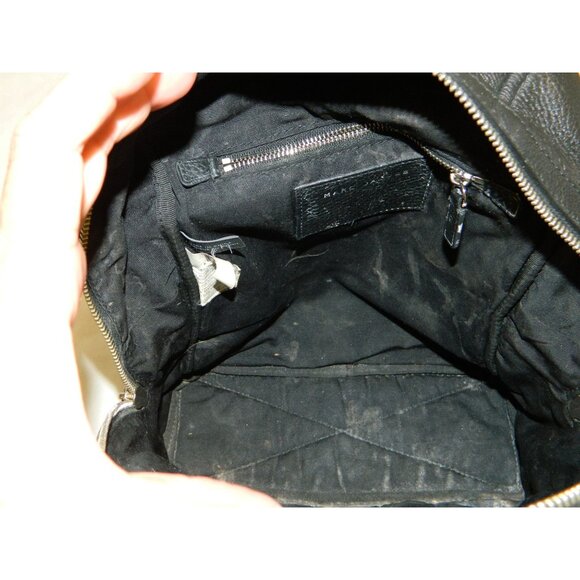 Marc Jacobs Black Leather Backpack Multi Zipper Shoulder Purse Soft Leather 8134 main image 9